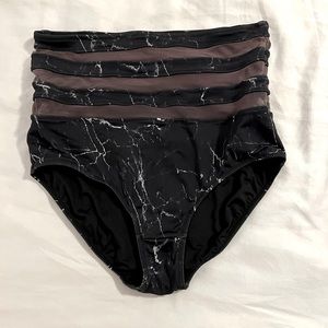 KIAVA Mesh High-Waisted Swim Bottoms